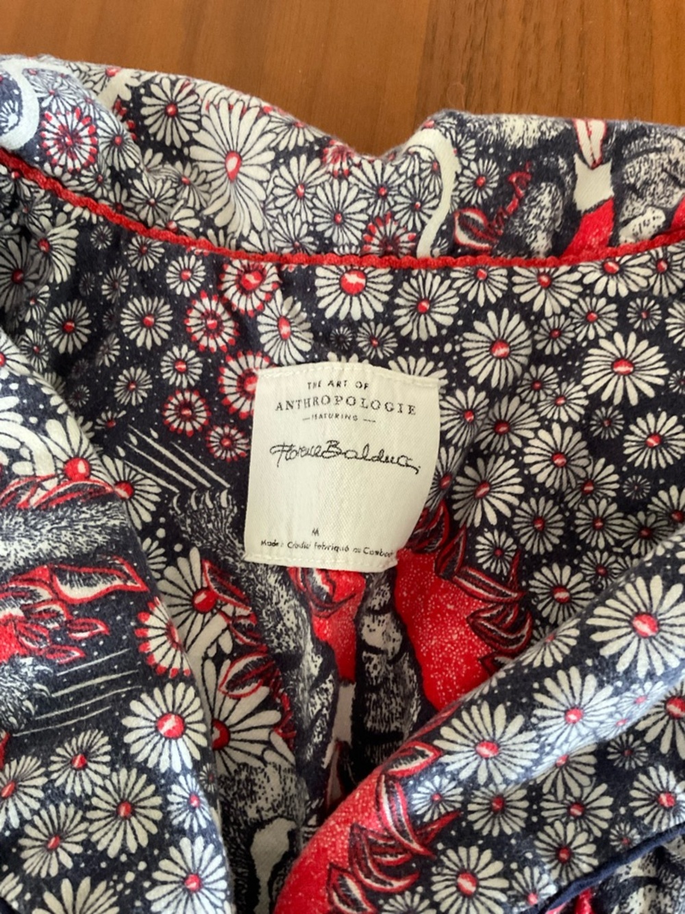 Anthropologie Florence Balducci Menagerie Pajama Set, VGUC - Picture 4 of 10